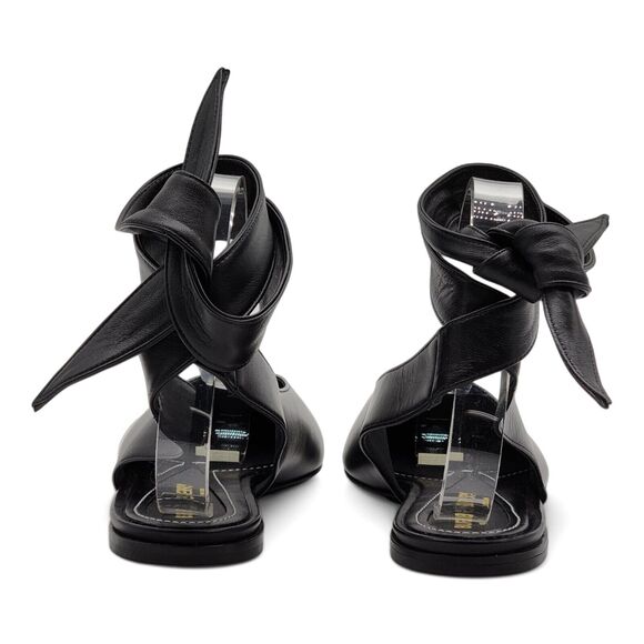 Burberry Howe Leather Slingback Ballet Flats Shoes in Black IT 38.5 US 8.5 $680 - Picture 5 of 8